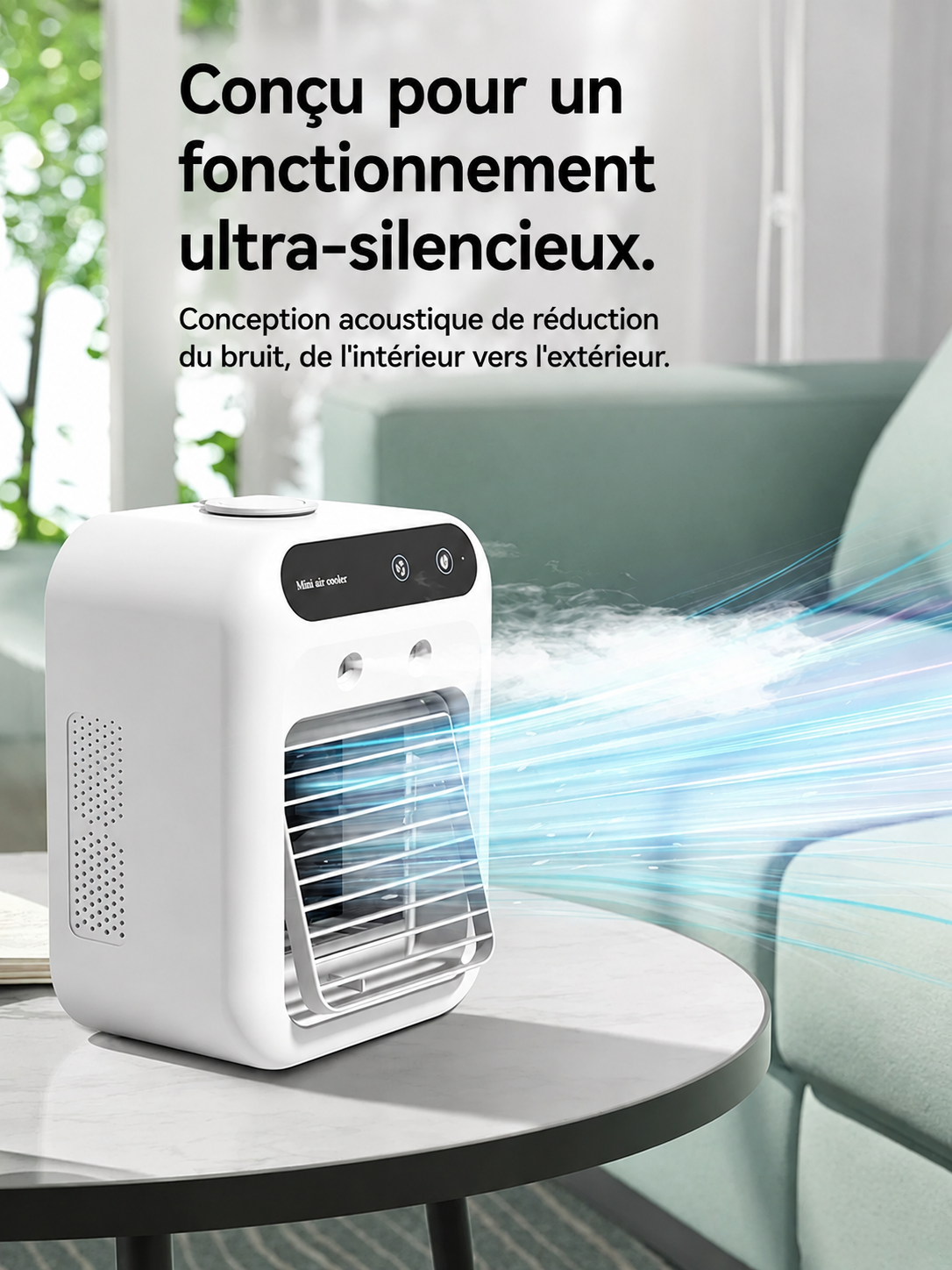 Mini Climatiseur Portable USB & Humidificateur d'Air Silencieux